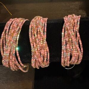 Elegant Pink Beaded Bracelet